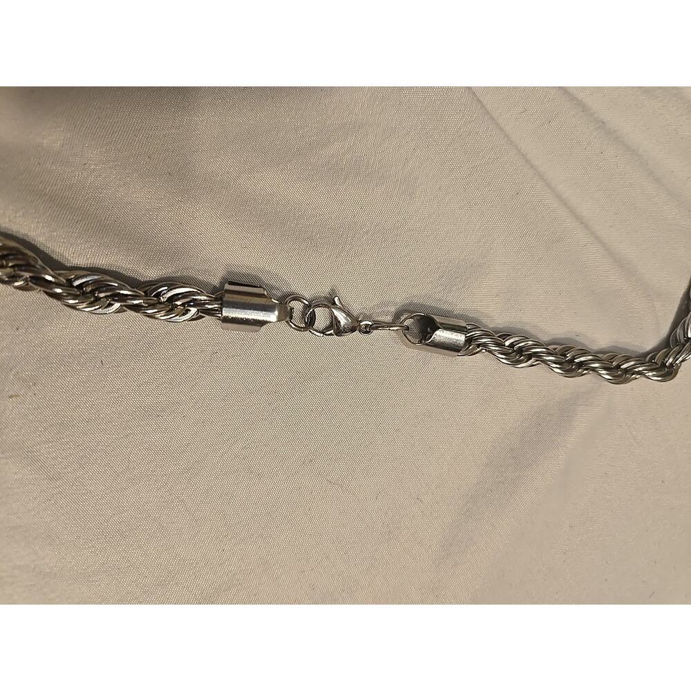 Silver Rope Chain Necklace - Picture 5 of 5